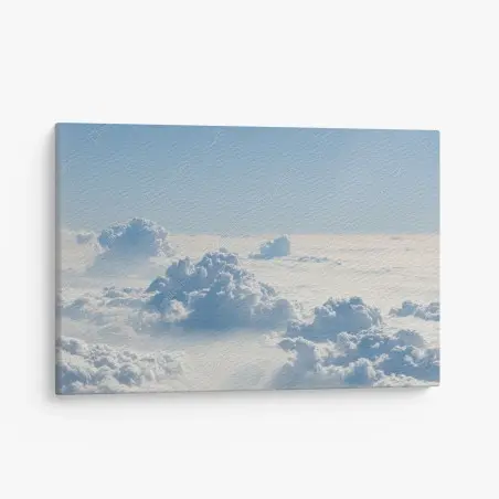 Quadro su tela morbide nuvole sopra l'orizzonte • Wallissimo®