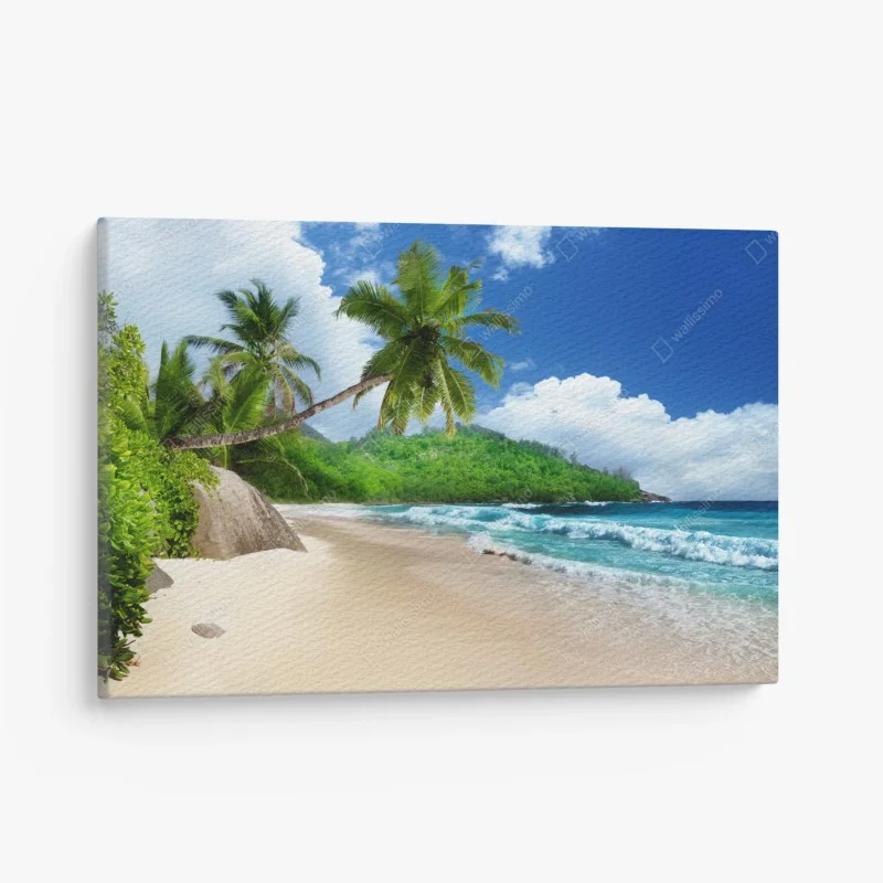 Quadro su tela paradiso tropicale a Mahe, Seychelles