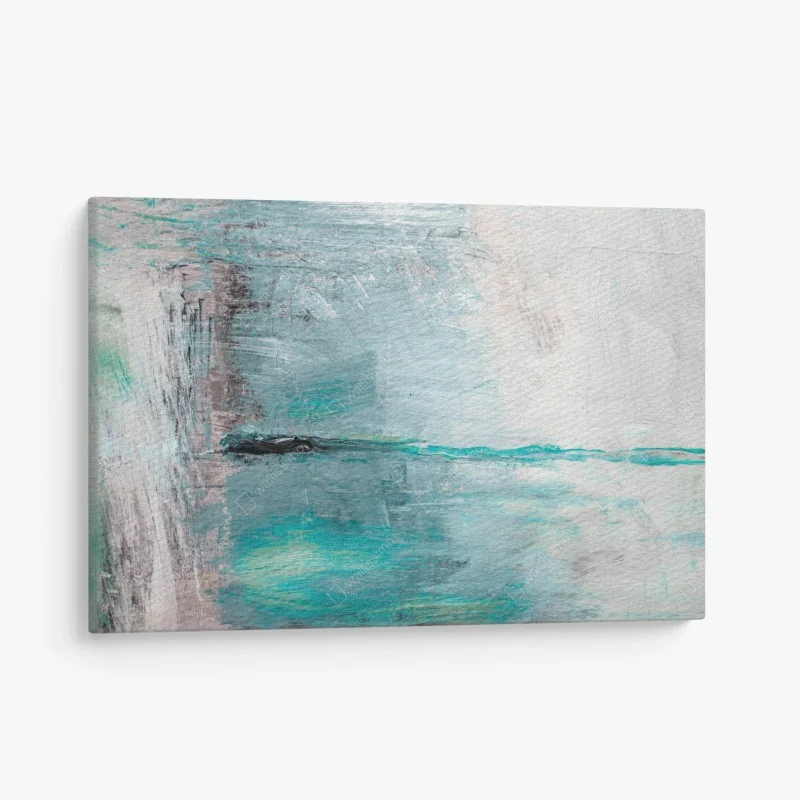 Quadro su tela orizzonte turchese astratto