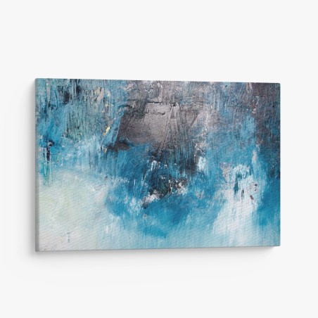 Quadro su tela marea astratta in blu profondo • Wallissimo®