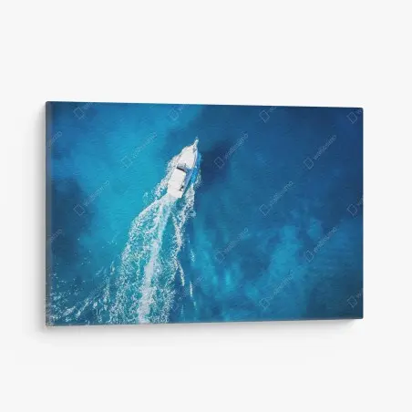 Quadro su tela yacht sul mare turchese • Wallissimo®