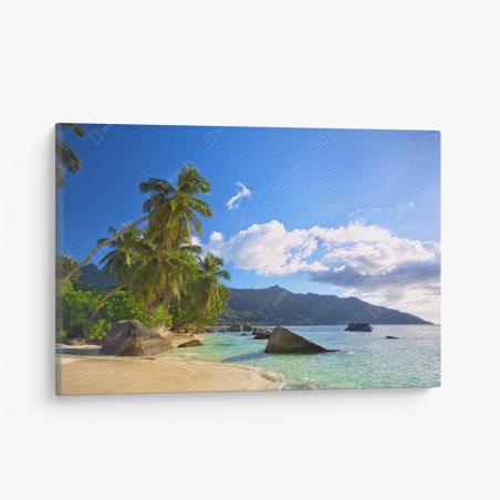 Quadro su tela baia tropicale a Mahé, Seychelles • Wallissimo®