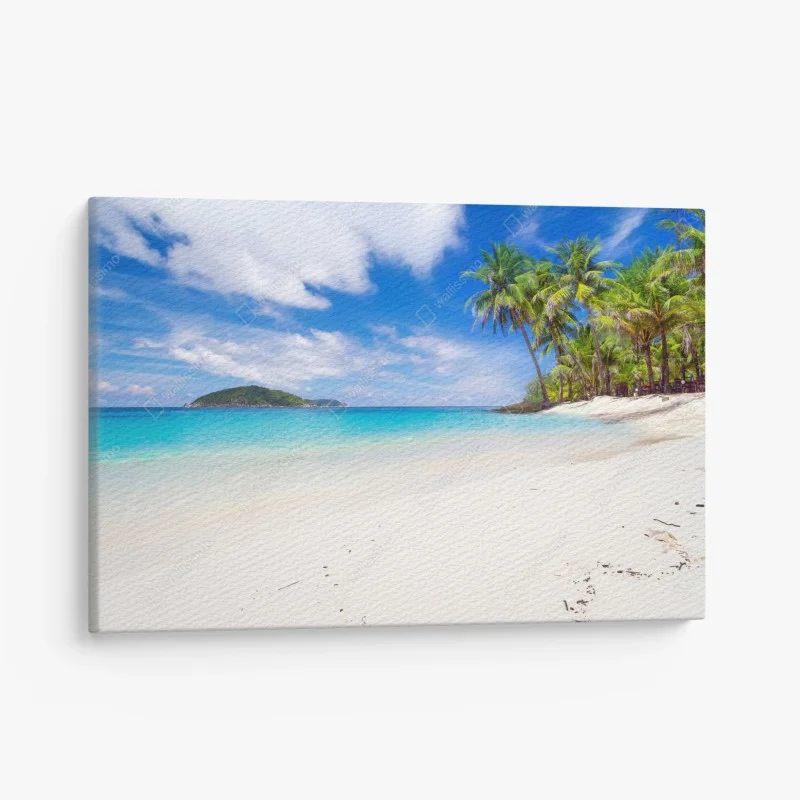 Quadro su tela paesaggio marino tropicale paradisiaco