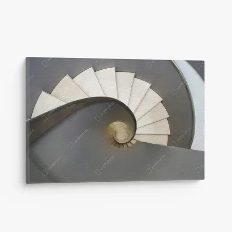 Quadro su tela spirale architettonica minimalista • Wallissimo®