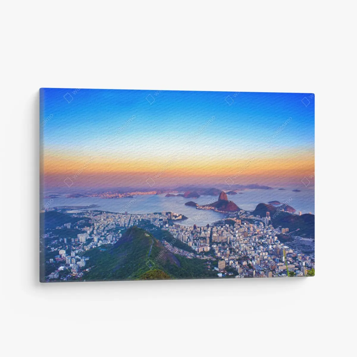 Quadro su tela panorama mozzafiato di Rio de Janeiro al tramonto • Wallissimo®