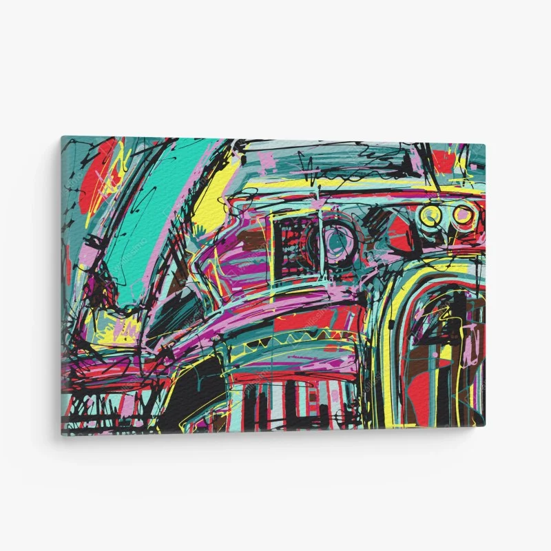 Quadro su tela sinfonia cromatica urbana