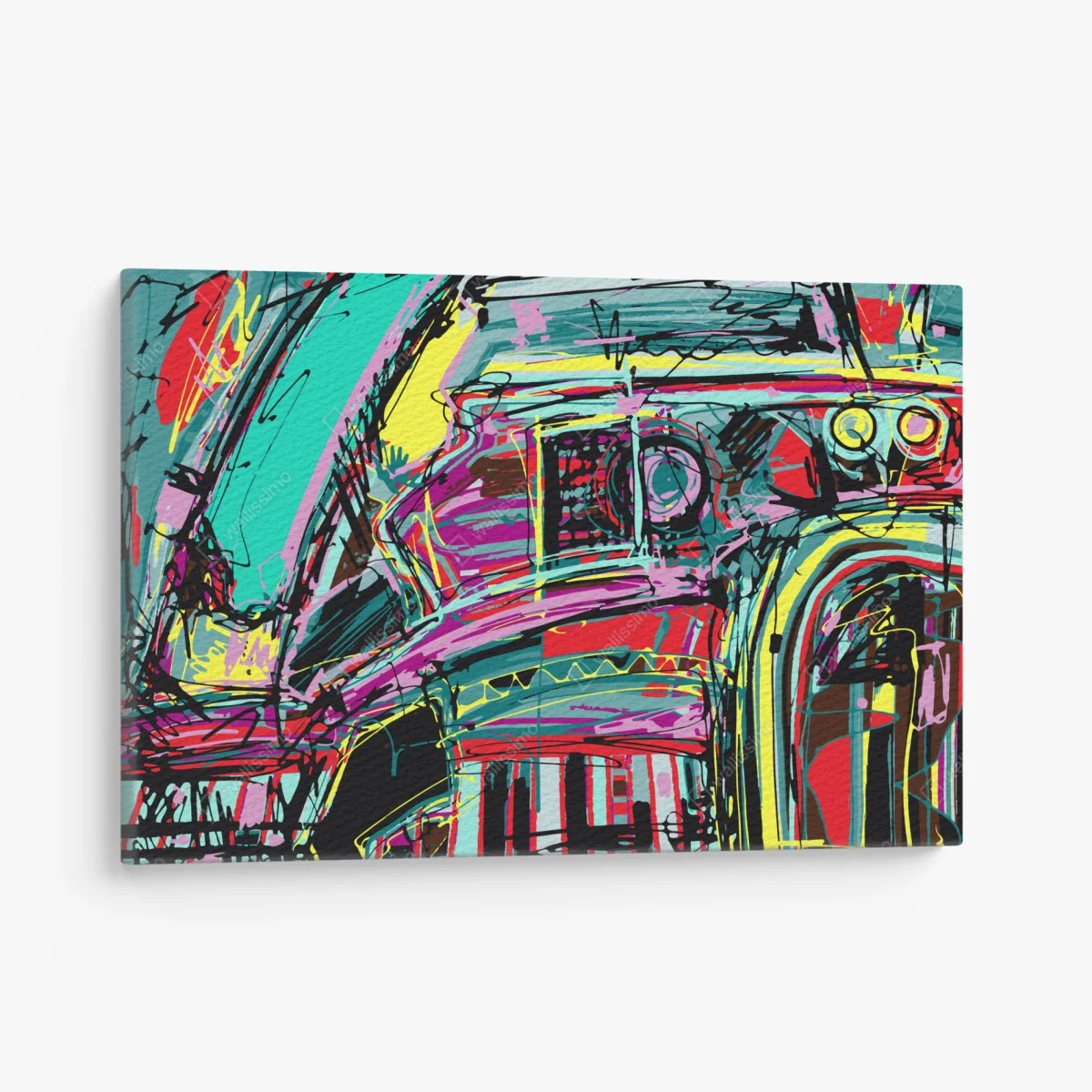 Quadro su tela sinfonia cromatica urbana • Wallissimo® Quadro su tela sinfonia cromatica urbana • Wallissimo®