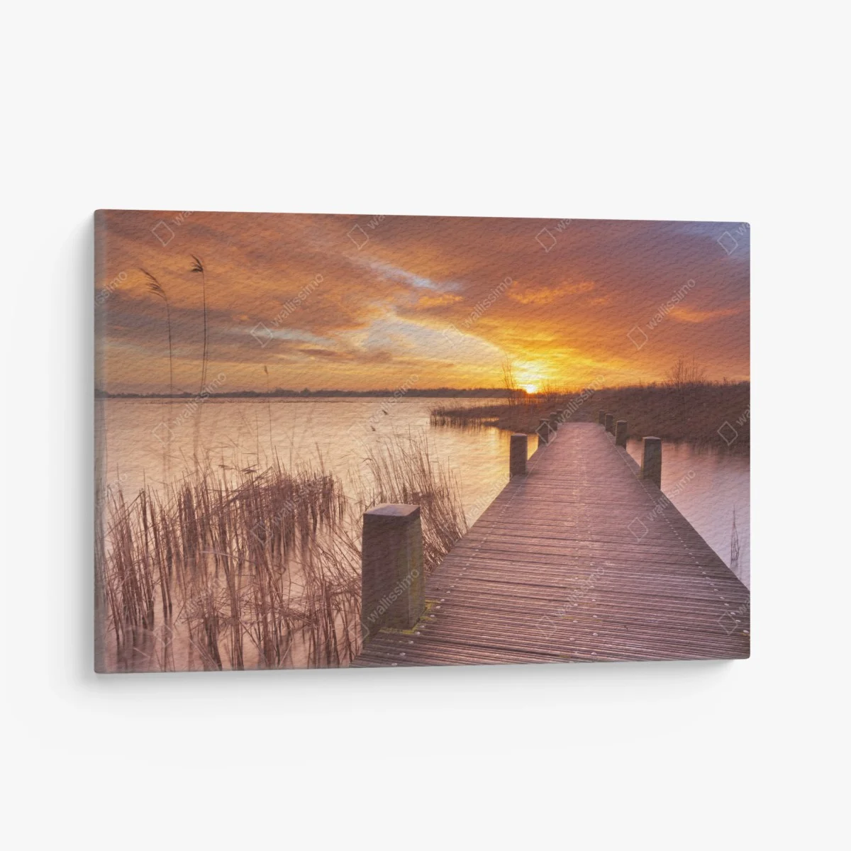 Quadro su tela alba dorata sul lago di Amsterdam • Wallissimo® Quadro su tela alba dorata sul lago di Amsterdam • Wallissimo®