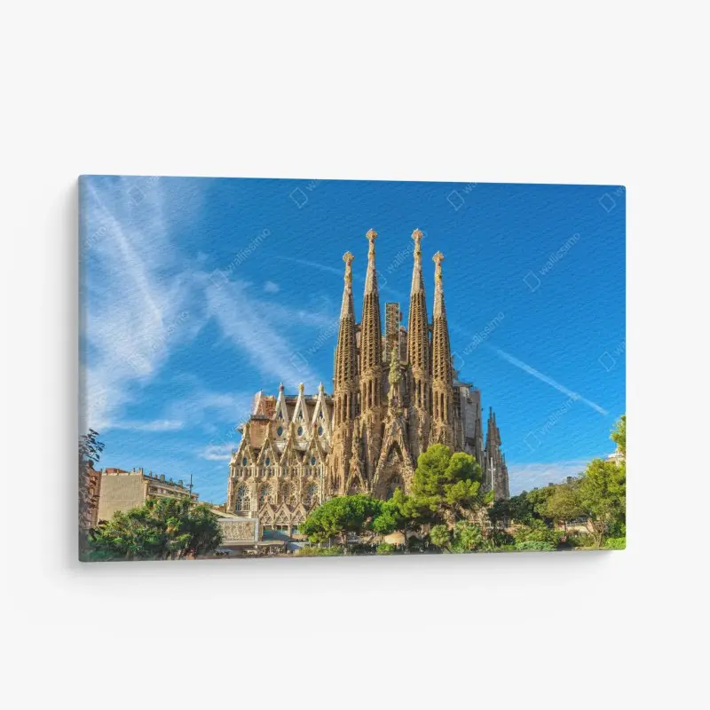 Quadro su tela vista iconica della Sagrada Familia di Gaudí