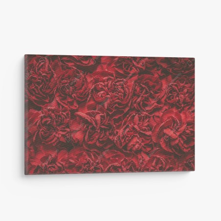 Quadro su tela eleganza di garofani rossi retrò • Wallissimo®