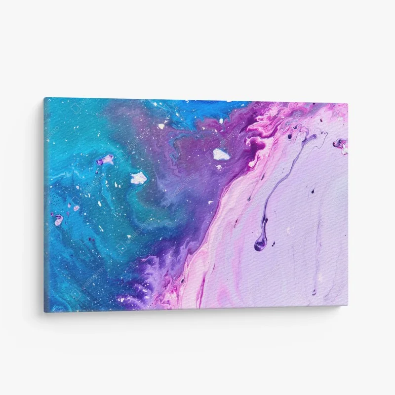 Quadro su tela cascata cromatica blu e viola