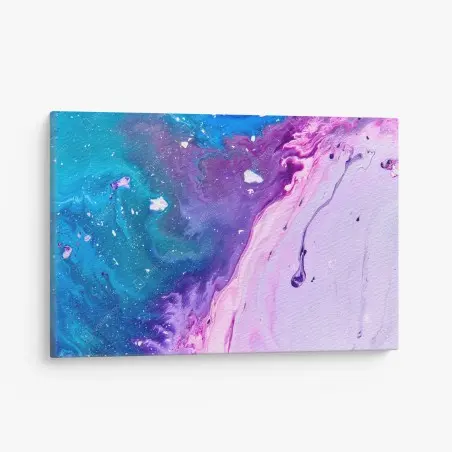 Quadro su tela cascata cromatica blu e viola • Wallissimo®