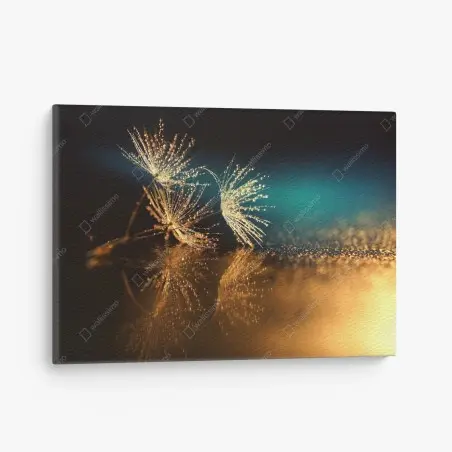 Quadro su tela riflessi dorati di soffioni • Wallissimo®