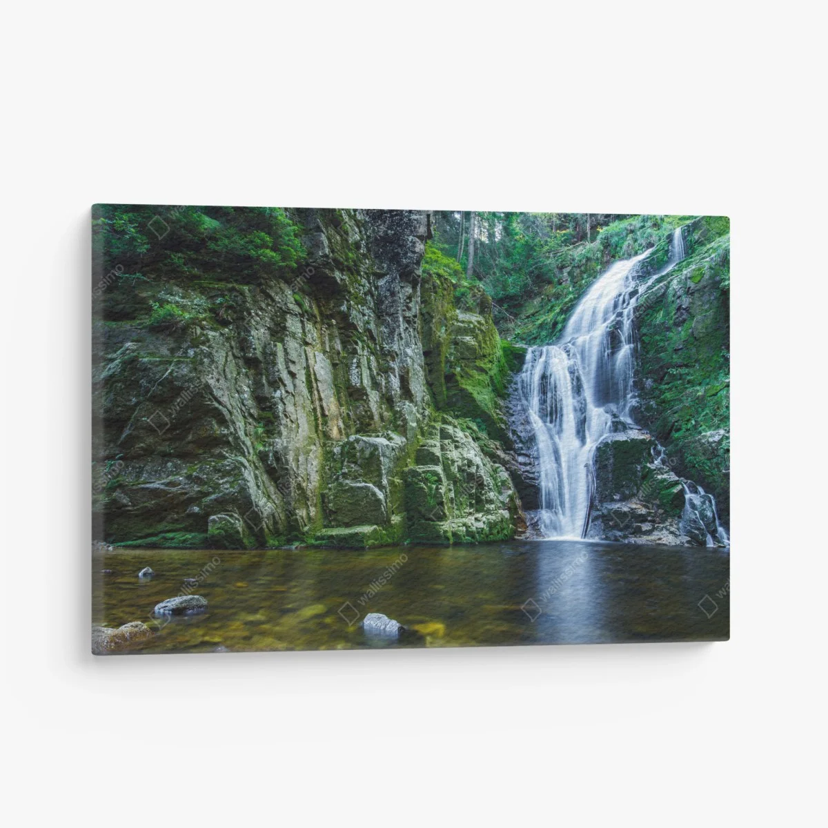 Quadro su tela cascata di Kamienczyk nel cuore del bosco • Wallissimo® Quadro su tela cascata di Kamienczyk nel cuore del bosco • Wallissimo®