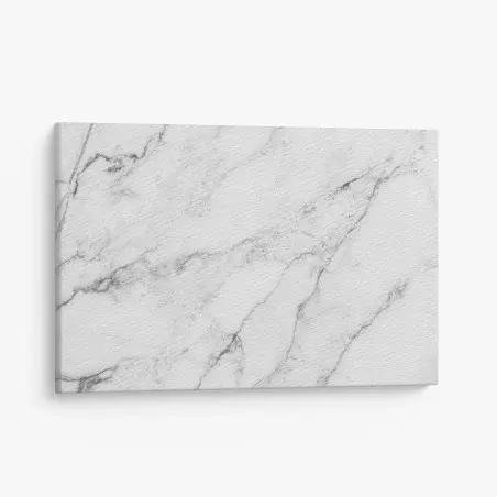 Quadro su tela marmo bianco elegante con venature naturali • Wallissimo®