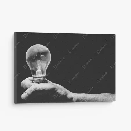 Quadro su tela idea luminosa in mano • Wallissimo®