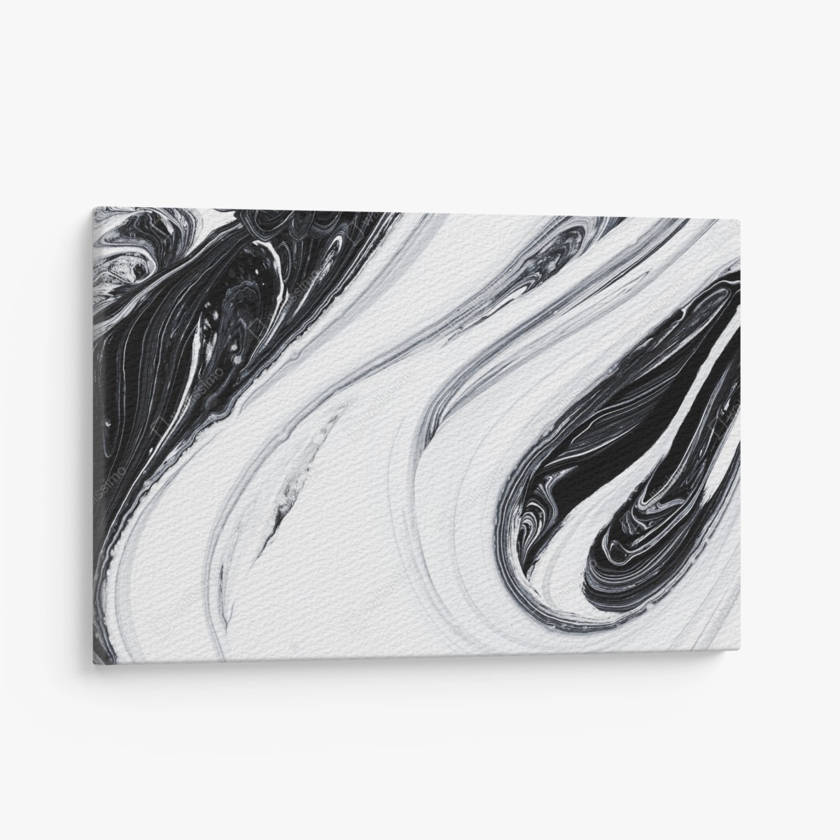 Quadro su tela eleganza marmorizzata in bianco e nero • Wallissimo®