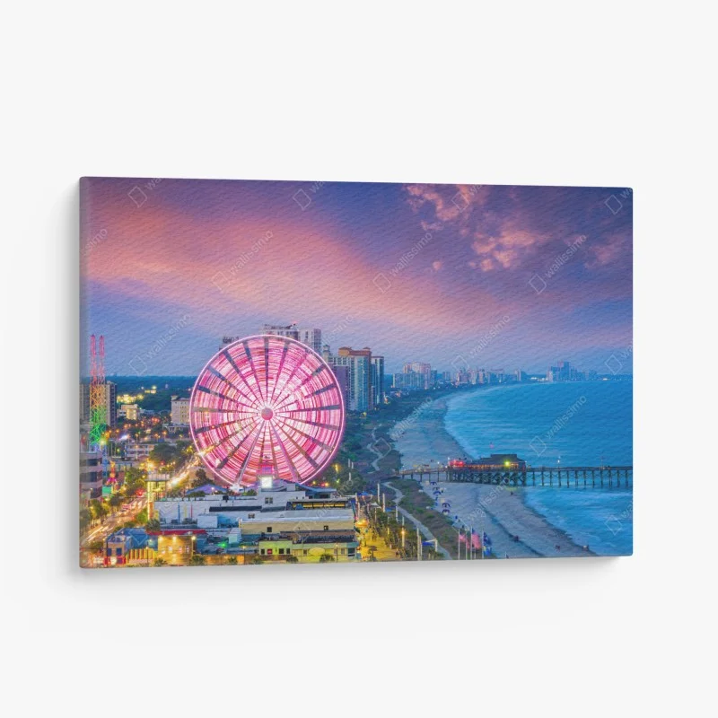 Quadro su tela tramonto rosa a Myrtle Beach