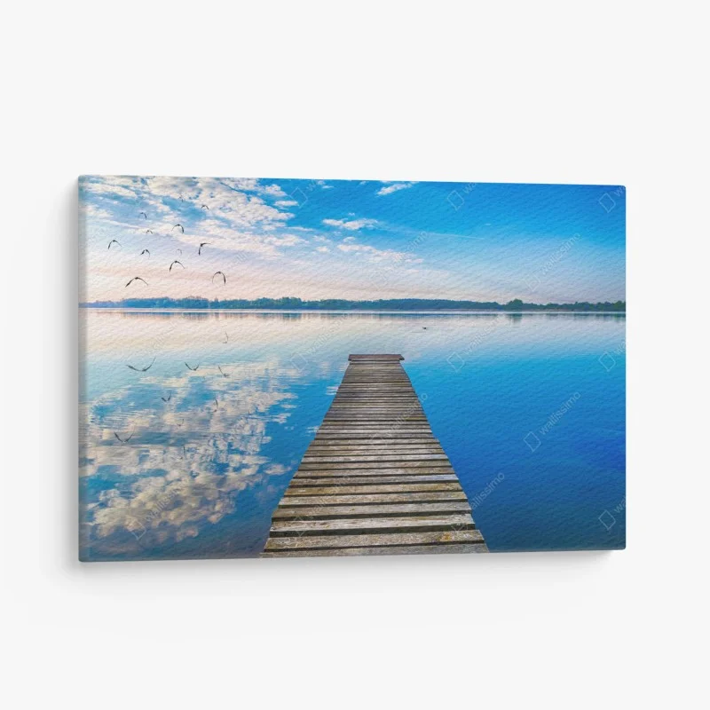 Quadro su tela pontile verso l'orizzonte