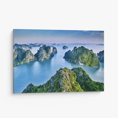 Quadro su tela sogno tropicale nella baia di Ha Long • Wallissimo®