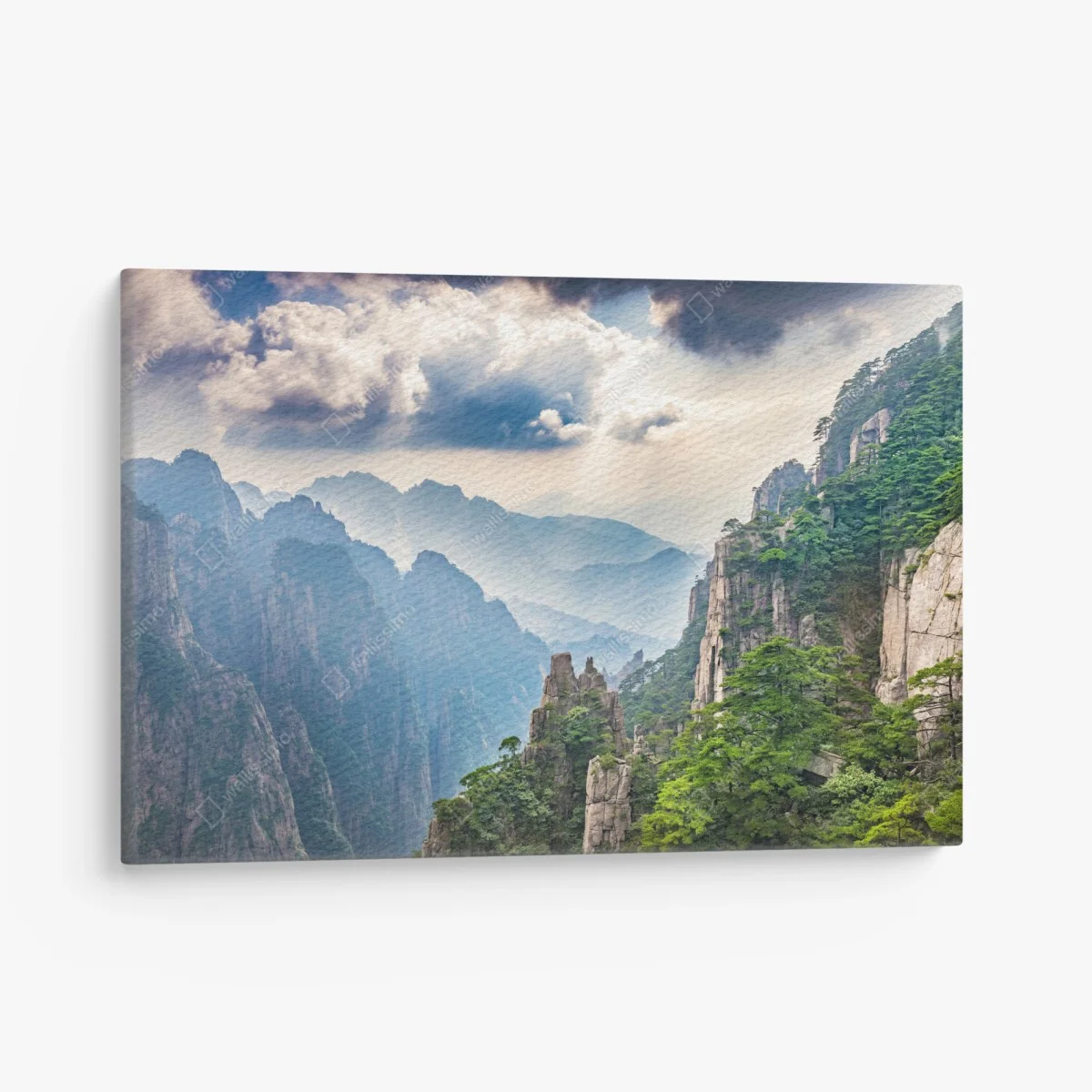 Quadro su tela vette maestose e nebbia dorata • Wallissimo® Quadro su tela vette maestose e nebbia dorata • Wallissimo®