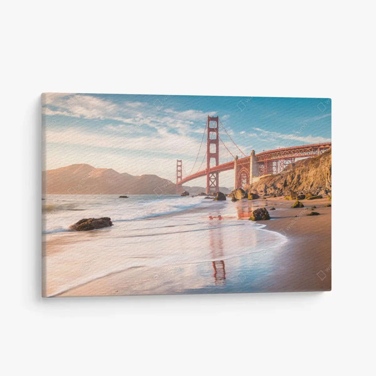 Quadro su tela tramonto sul Golden Gate: panorama costiero • Wallissimo®