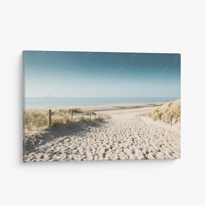 Quadro su tela sabbia e mare a Noordwijk