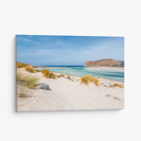 Quadro su tela panorama costiero di Balos, Creta • Wallissimo®