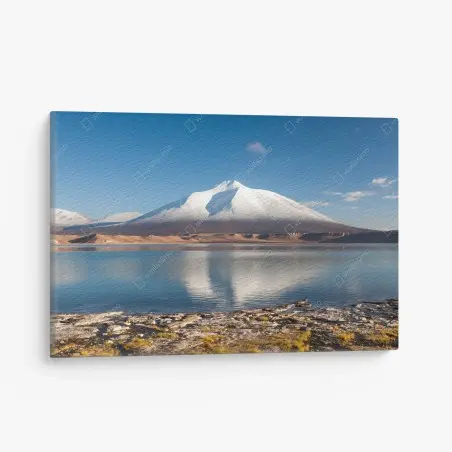 Quadro su tela riflessi sulla Laguna Verde, Atacama • Wallissimo®