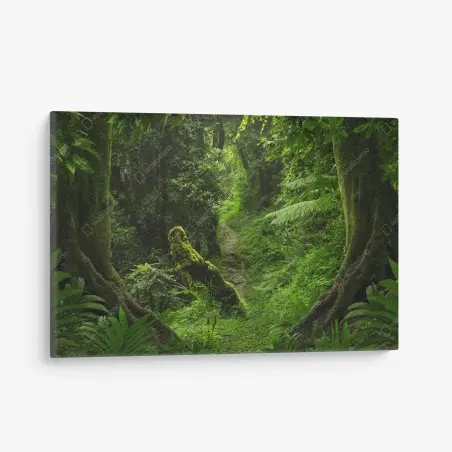 Quadro su tela sentiero incantato nella foresta pluviale • Wallissimo®