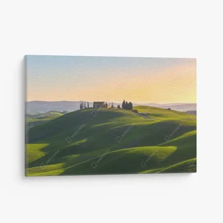 Quadro su tela tramonto sulle Crete Senesi • Wallissimo®