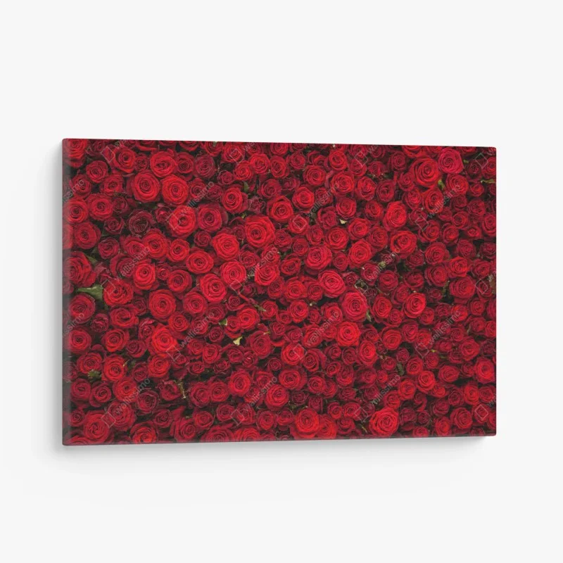 Quadro su tela mosaico di rose rosse
