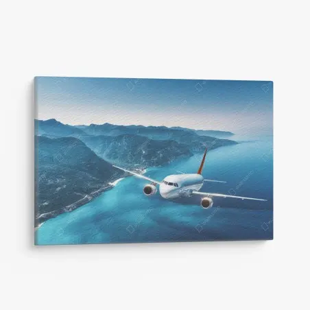 Quadro su tela sorvolo sulla costa turchese • Wallissimo®
