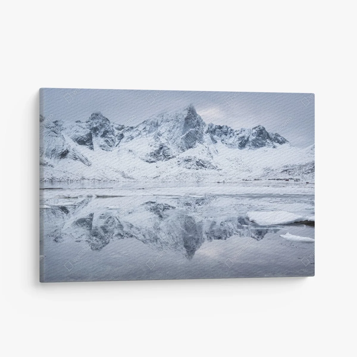 Quadro su tela riflessi artici sulle montagne della Norvegia • Wallissimo® Quadro su tela riflessi artici sulle montagne della Norvegia • Wallissimo®