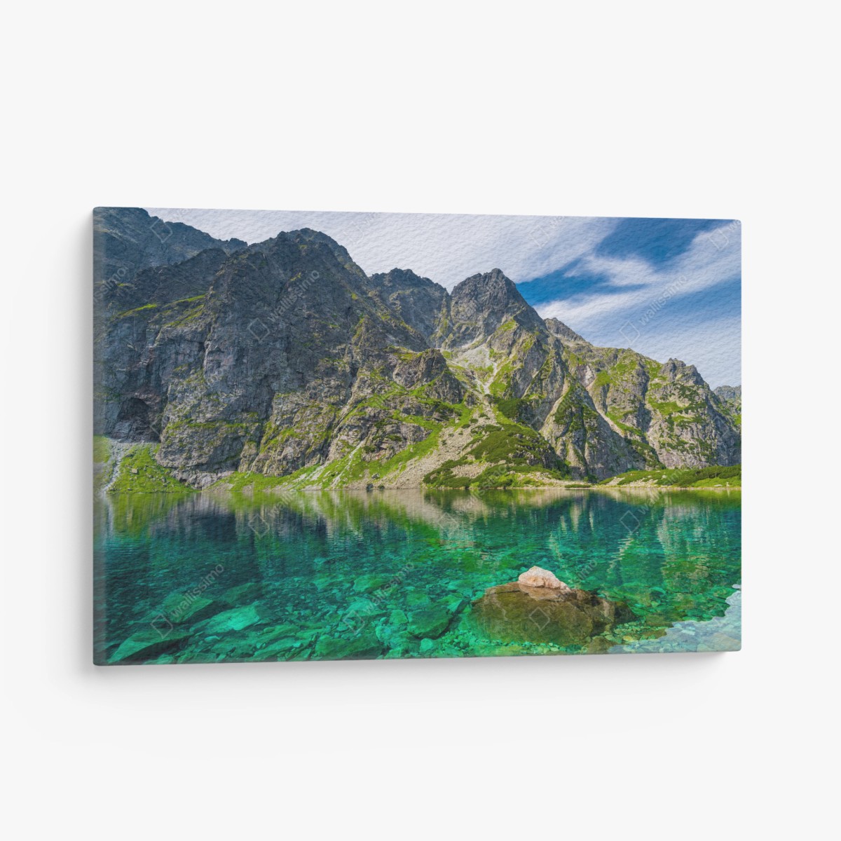 Quadro su tela riflessi smeraldo sul Czarny Staw • Wallissimo®