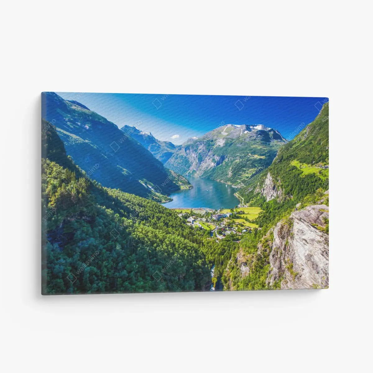 Quadro su tela panorama mozzafiato di Geirangerfjord, Norvegia • Wallissimo®
