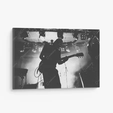 Quadro su tela silhouette di chitarrista in concerto • Wallissimo®