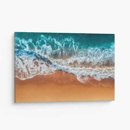 Quadro su tela abbraccio del mare sulla spiaggia • Wallissimo®