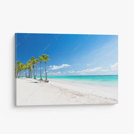 Quadro su tela spiaggia tropicale a Punta Cana • Wallissimo®
