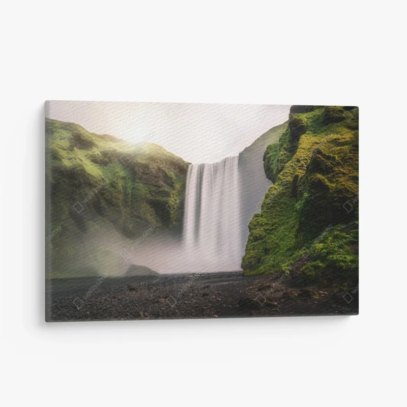 Quadro su tela paesaggio maestoso di Skogafoss