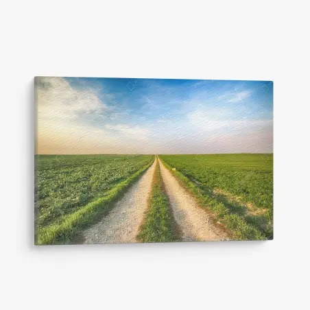 Quadro su tela strada verso l'orizzonte • Wallissimo®