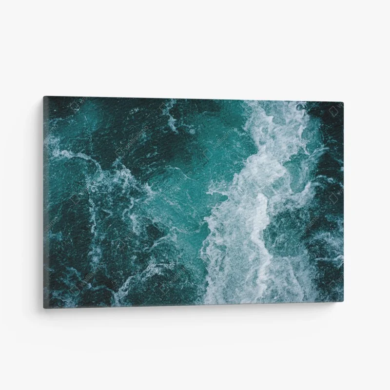 Quadro su tela vortice marino turchese