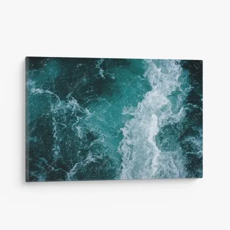 Quadro su tela vortice marino turchese • Wallissimo®