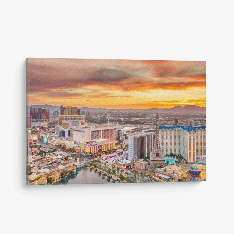 Quadro su tela tramonto sulla skyline di Las Vegas