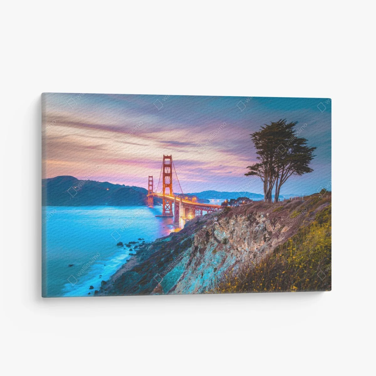 Quadro su tela tramonto sul Golden Gate Bridge da Baker Beach • Wallissimo® Quadro su tela tramonto sul Golden Gate Bridge da Baker Beach • Wallissimo®