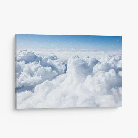 Quadro su tela nuvole soffici nel cielo azzurro • Wallissimo®