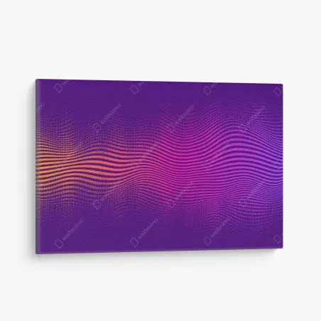Quadro su tela onda cromatica astratta su sfondo viola • Wallissimo®