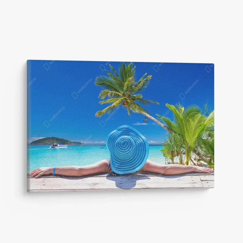 Quadro su tela sogno tropicale vista mare