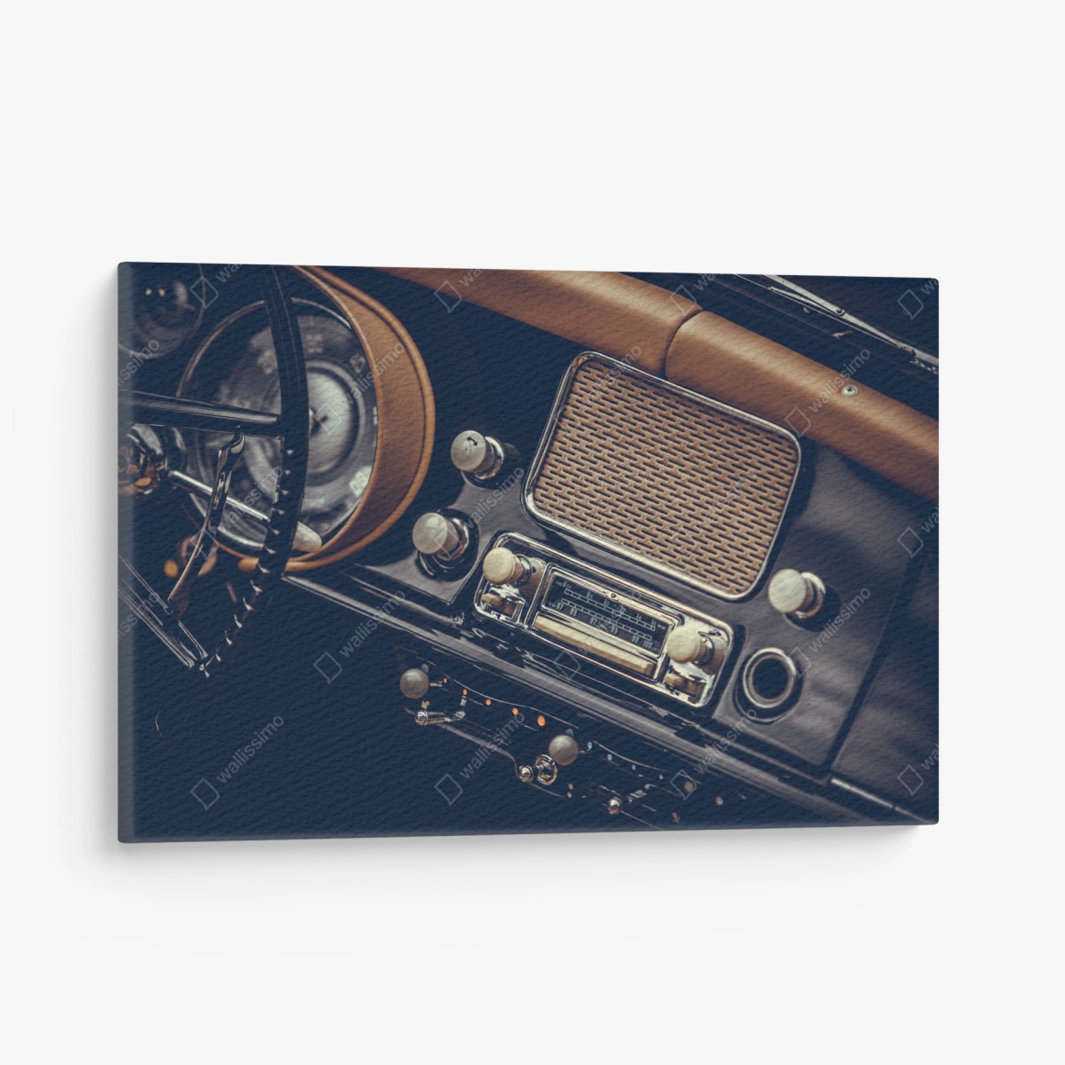 Quadro su tela cruscotto retrò: eleganza automobilistica d'epoca • Wallissimo®