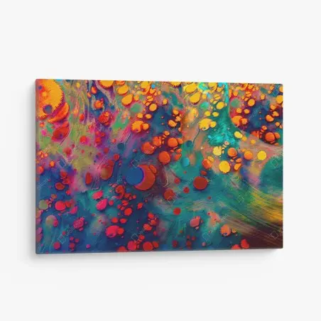 Quadro su tela esplosione cromatica marmorizzata • Wallissimo®
